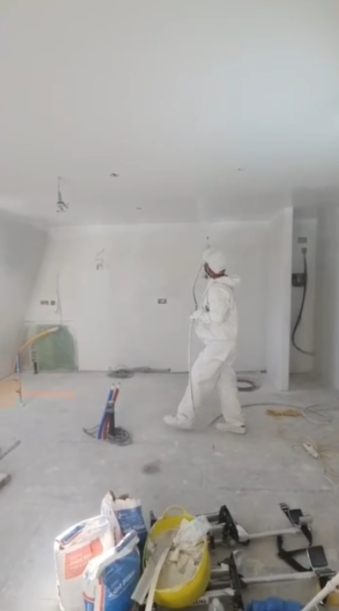 Professional Spray Application Team on Commercial Site