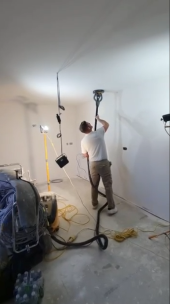 Airless Spray Decorating in a Commercial Office Space